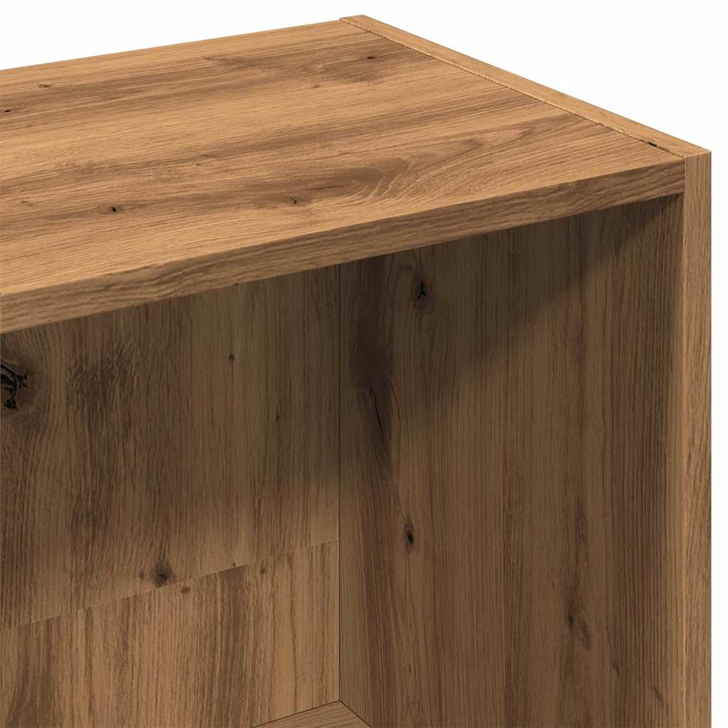 Boekenkast 36x30x143 cm bewerkt hout artisanaal eikenkleur is nu te koop bij PeponiXL, paradijselijk wonen!