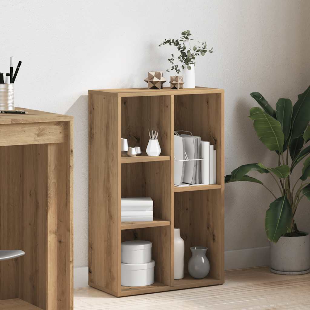 Boekenkast 50x25x80 cm bewerkt hout artisanaal eikenkleur is nu te koop bij PeponiXL, paradijselijk wonen!