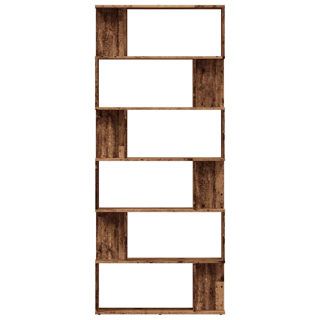 Boekenkast 80x24x192 cm bewerkt hout oud houtkleurig is nu te koop bij PeponiXL, paradijselijk wonen!