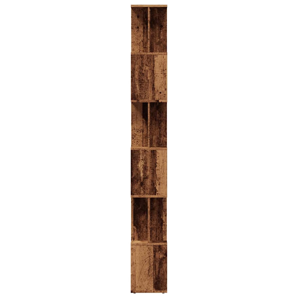 Boekenkast 80x24x192 cm bewerkt hout oud houtkleurig is nu te koop bij PeponiXL, paradijselijk wonen!