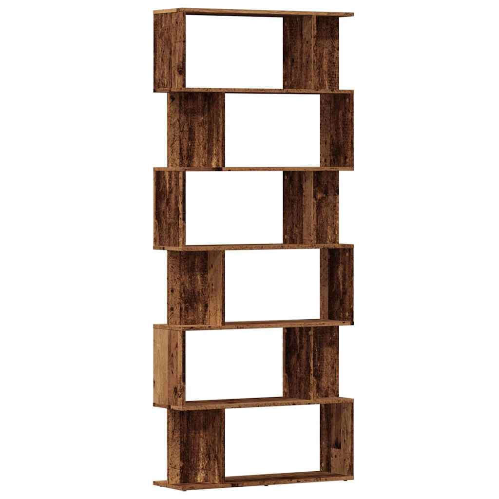 Boekenkast 80x24x192 cm bewerkt hout oud houtkleurig is nu te koop bij PeponiXL, paradijselijk wonen!