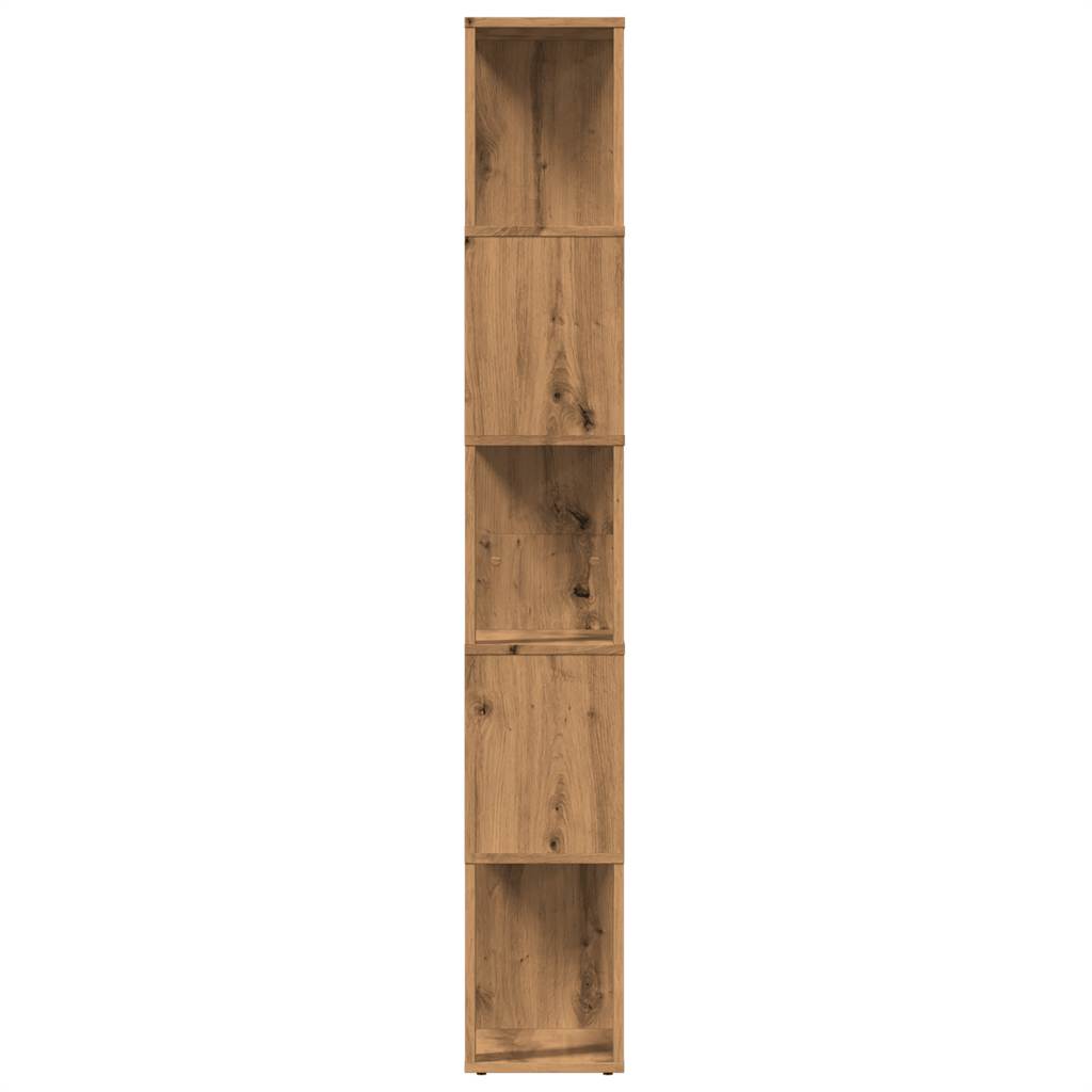 Boekenkast 45x24x159 cm bewerkt hout artisanaal eikenkleur is nu te koop bij PeponiXL, paradijselijk wonen!