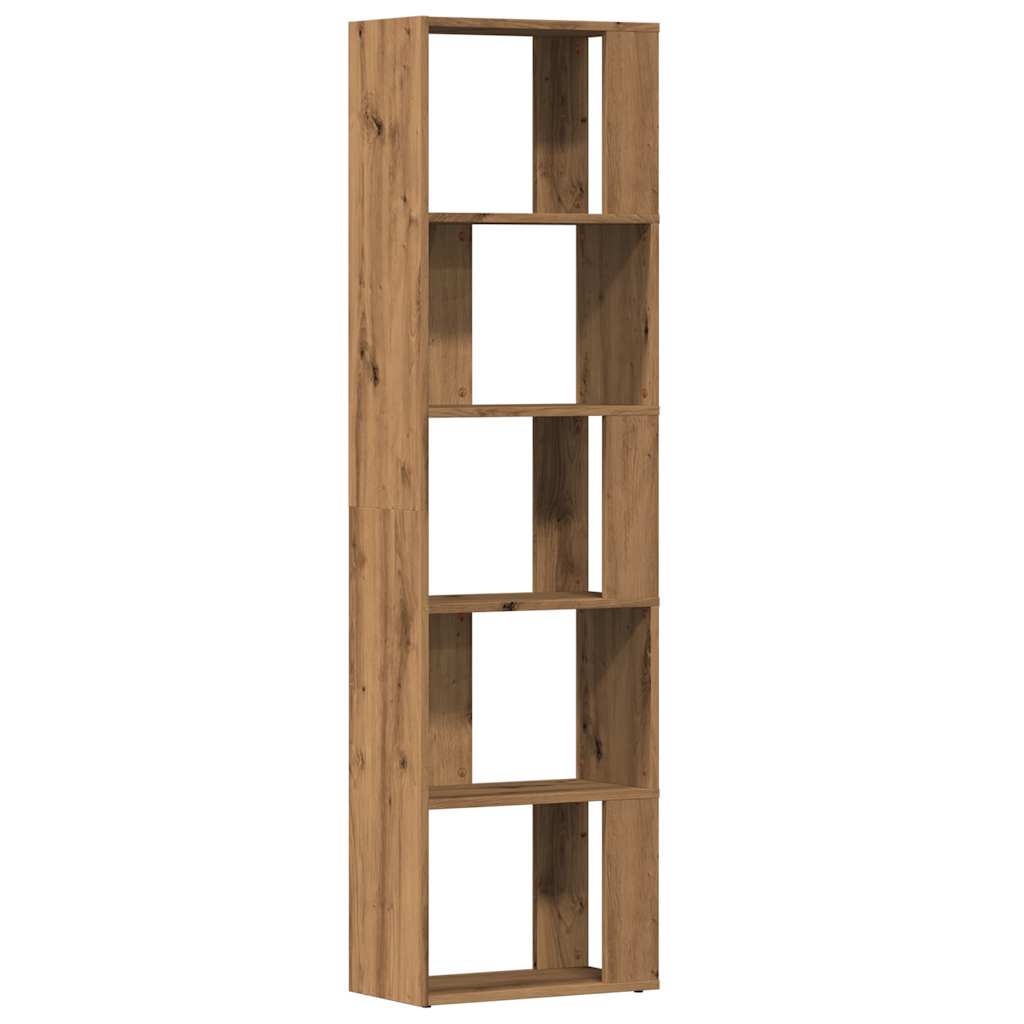 Boekenkast 45x24x159 cm bewerkt hout artisanaal eikenkleur is nu te koop bij PeponiXL, paradijselijk wonen!
