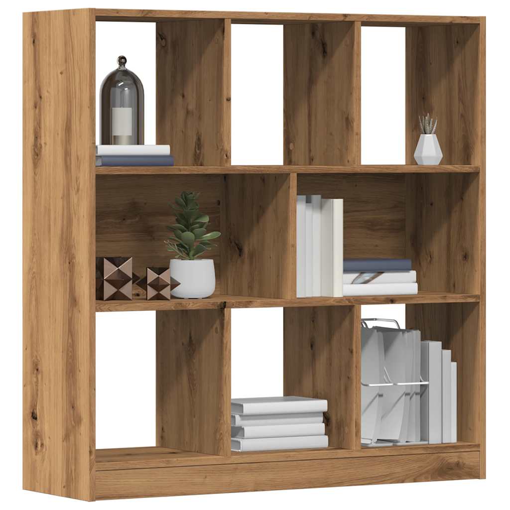 Boekenkast 97,5x29,5x100 cm bewerkt hout artisanaal eikenkleur is nu te koop bij PeponiXL, paradijselijk wonen!
