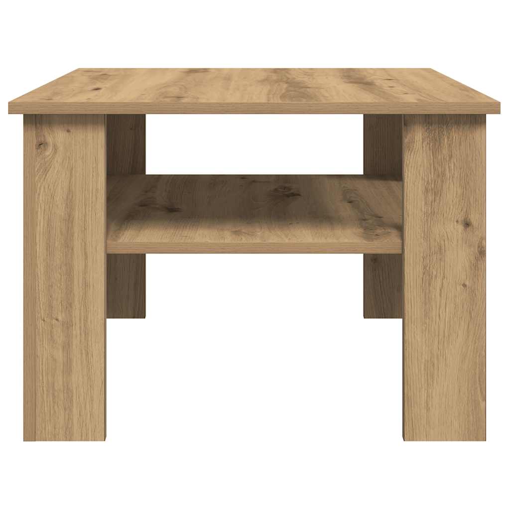 Salontafel 60x60x42 cm bewerkt hout artisanaal eikenkleur is nu te koop bij PeponiXL, paradijselijk wonen!