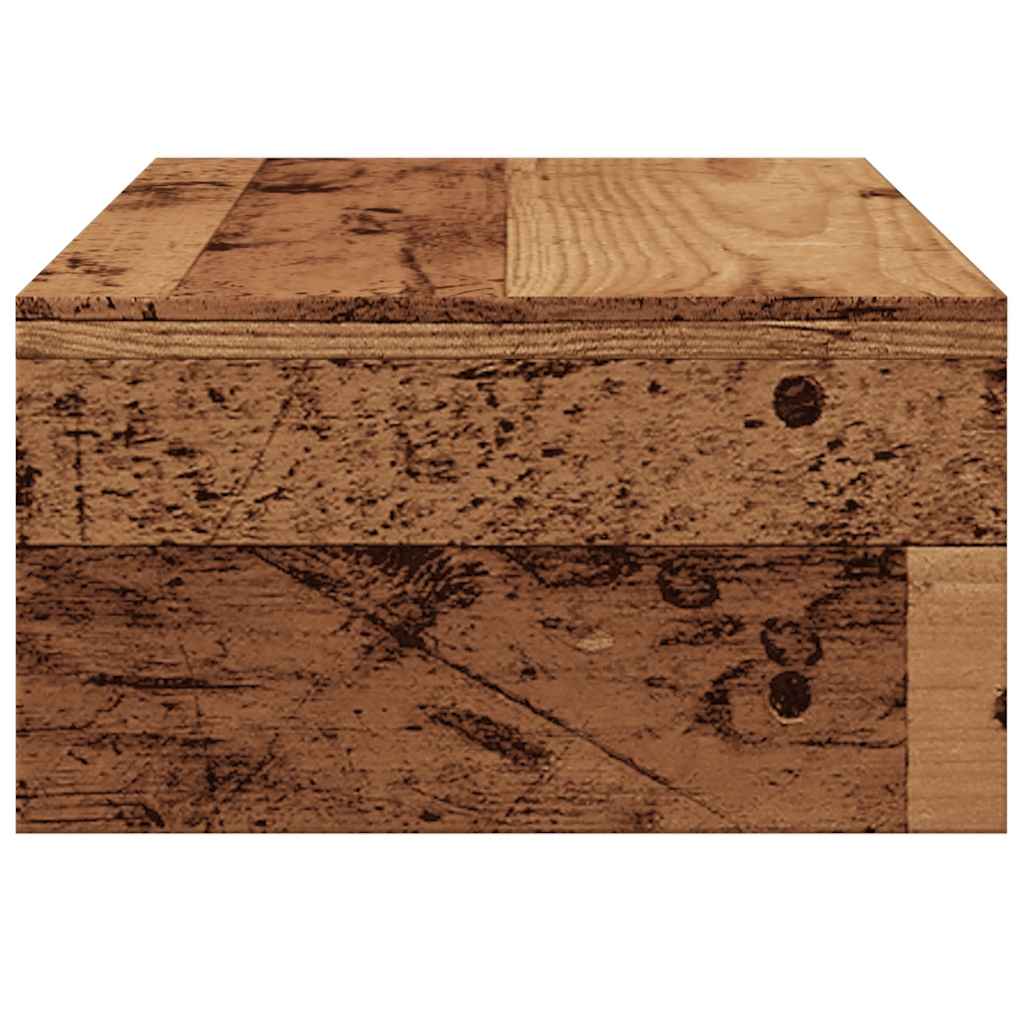 Monitorstandaard 42x24x13 cm bewerkt hout oud houtkleurig is nu te koop bij PeponiXL, paradijselijk wonen!