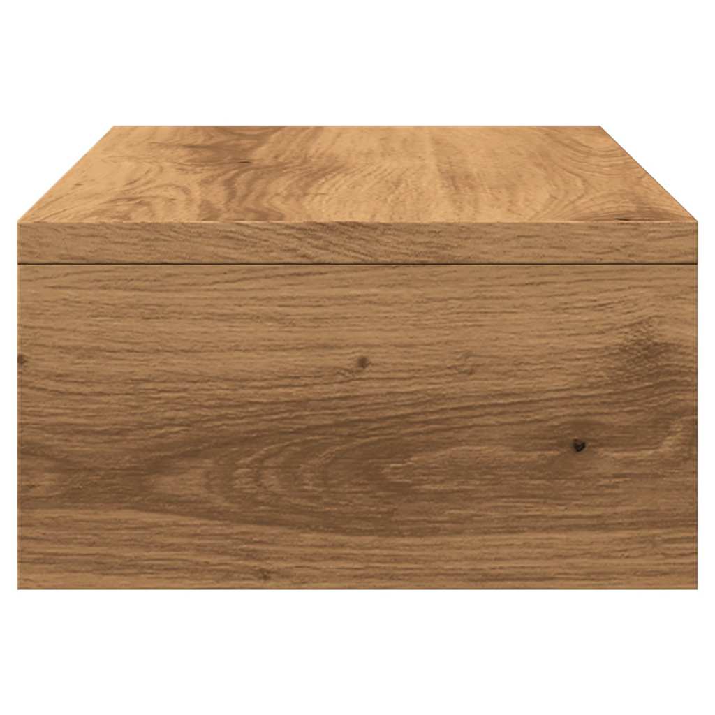 Monitorstandaard 42x24x13 cm bewerkt hout artisanaal eikenkleur is nu te koop bij PeponiXL, paradijselijk wonen!
