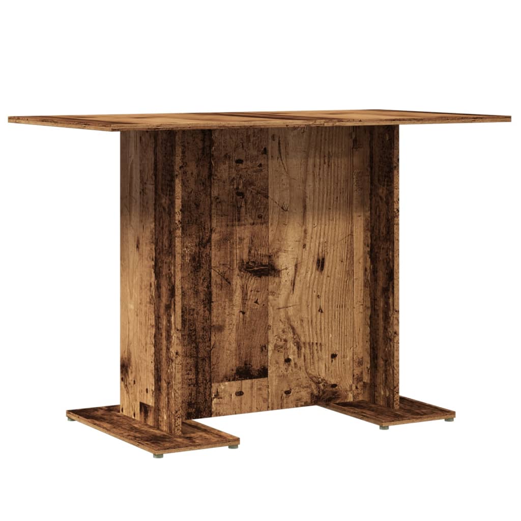 Eettafel 110x60x75 cm bewerkt hout oud houtkleurig is nu te koop bij PeponiXL, paradijselijk wonen!