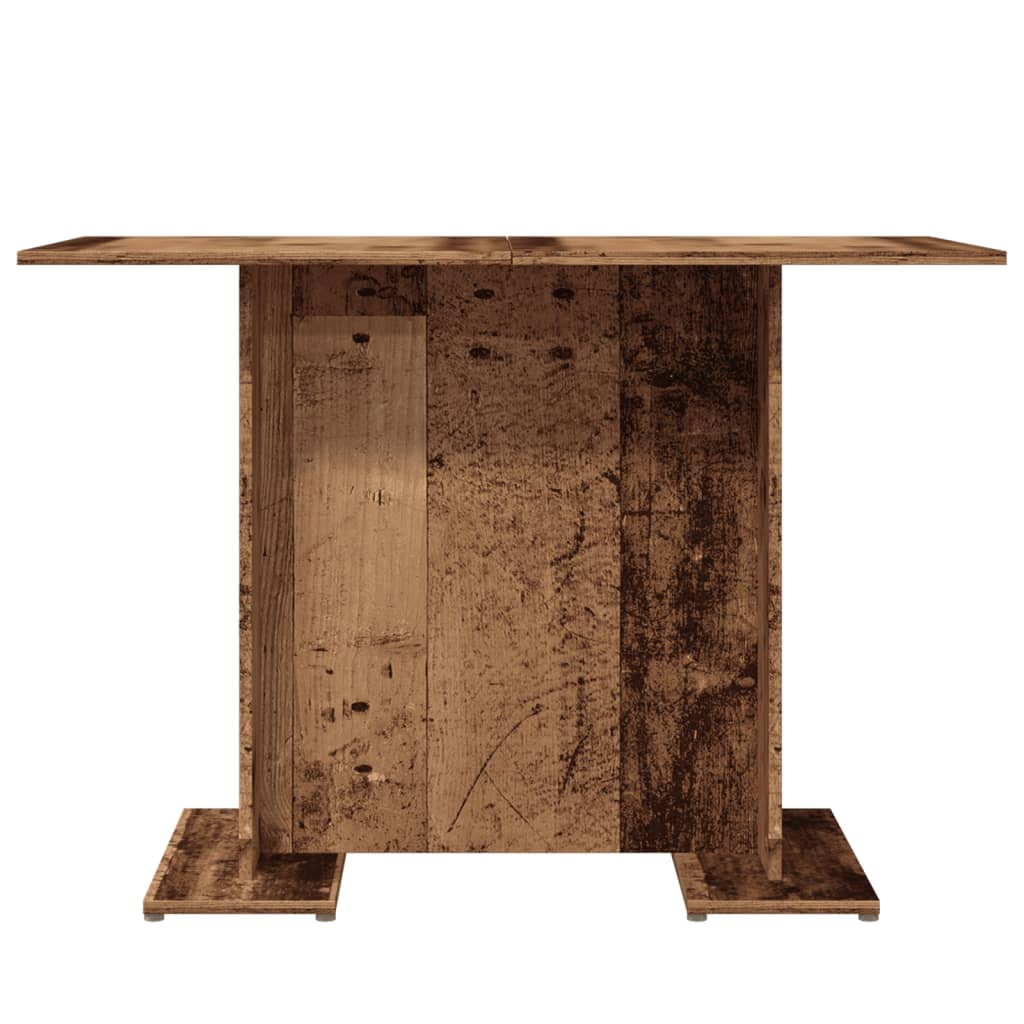 Eettafel 110x60x75 cm bewerkt hout oud houtkleurig is nu te koop bij PeponiXL, paradijselijk wonen!