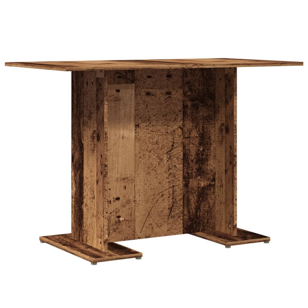 Eettafel 110x60x75 cm bewerkt hout oud houtkleurig is nu te koop bij PeponiXL, paradijselijk wonen!