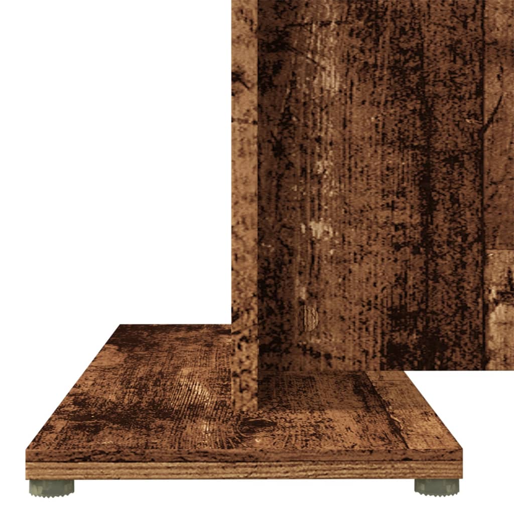 Eettafel 110x60x75 cm bewerkt hout oud houtkleurig is nu te koop bij PeponiXL, paradijselijk wonen!