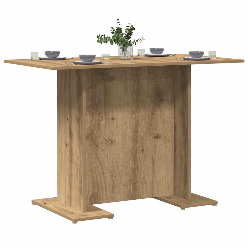 Eettafel 110x60x75 cm bewerkt hout artisanaal eikenkleurig is nu te koop bij PeponiXL, paradijselijk wonen!