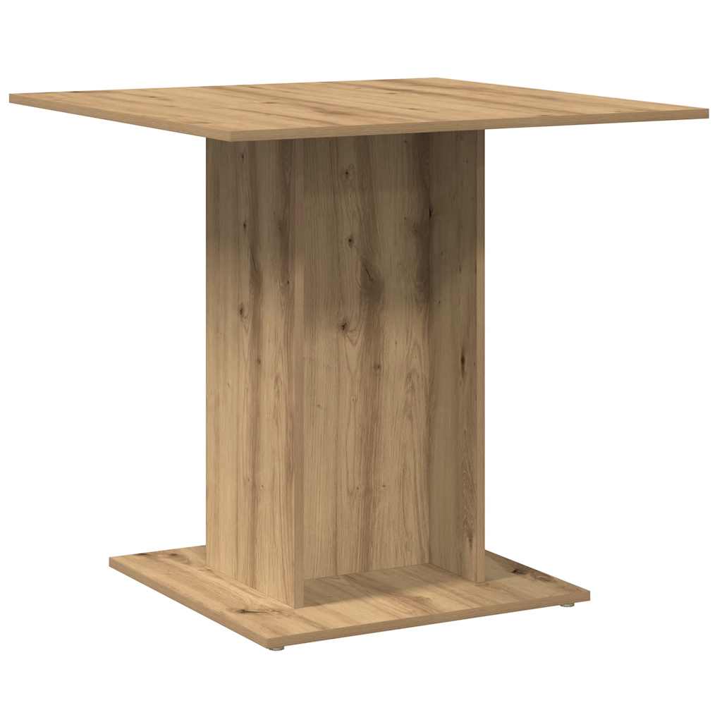Eettafel 80x80x75 cm bewerkt hout artisanaal eikenkleurig is nu te koop bij PeponiXL, paradijselijk wonen!