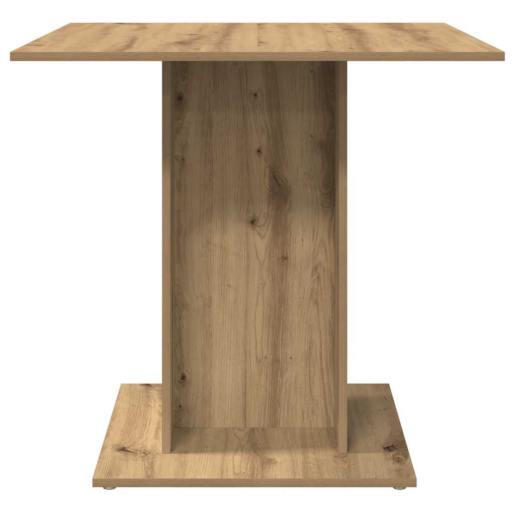Eettafel 80x80x75 cm bewerkt hout artisanaal eikenkleurig is nu te koop bij PeponiXL, paradijselijk wonen!