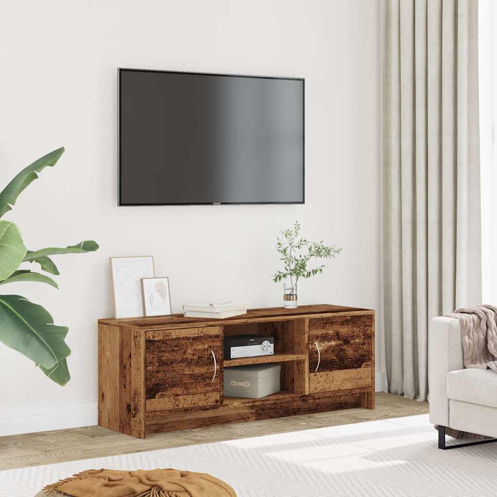 Tv-meubel 102x30x37,5 cm bewerkt hout oud houtkleurig is nu te koop bij PeponiXL, paradijselijk wonen!