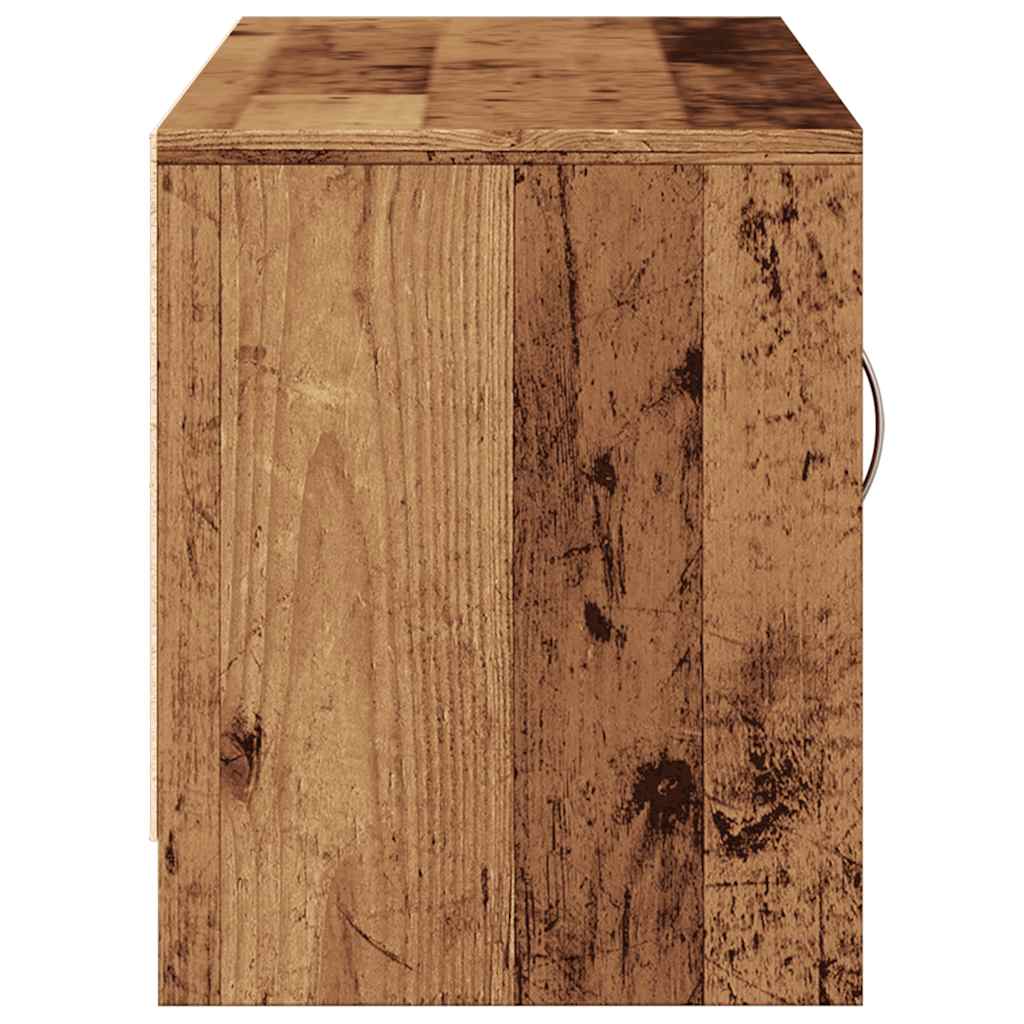 Tv-meubel 102x30x37,5 cm bewerkt hout oud houtkleurig is nu te koop bij PeponiXL, paradijselijk wonen!