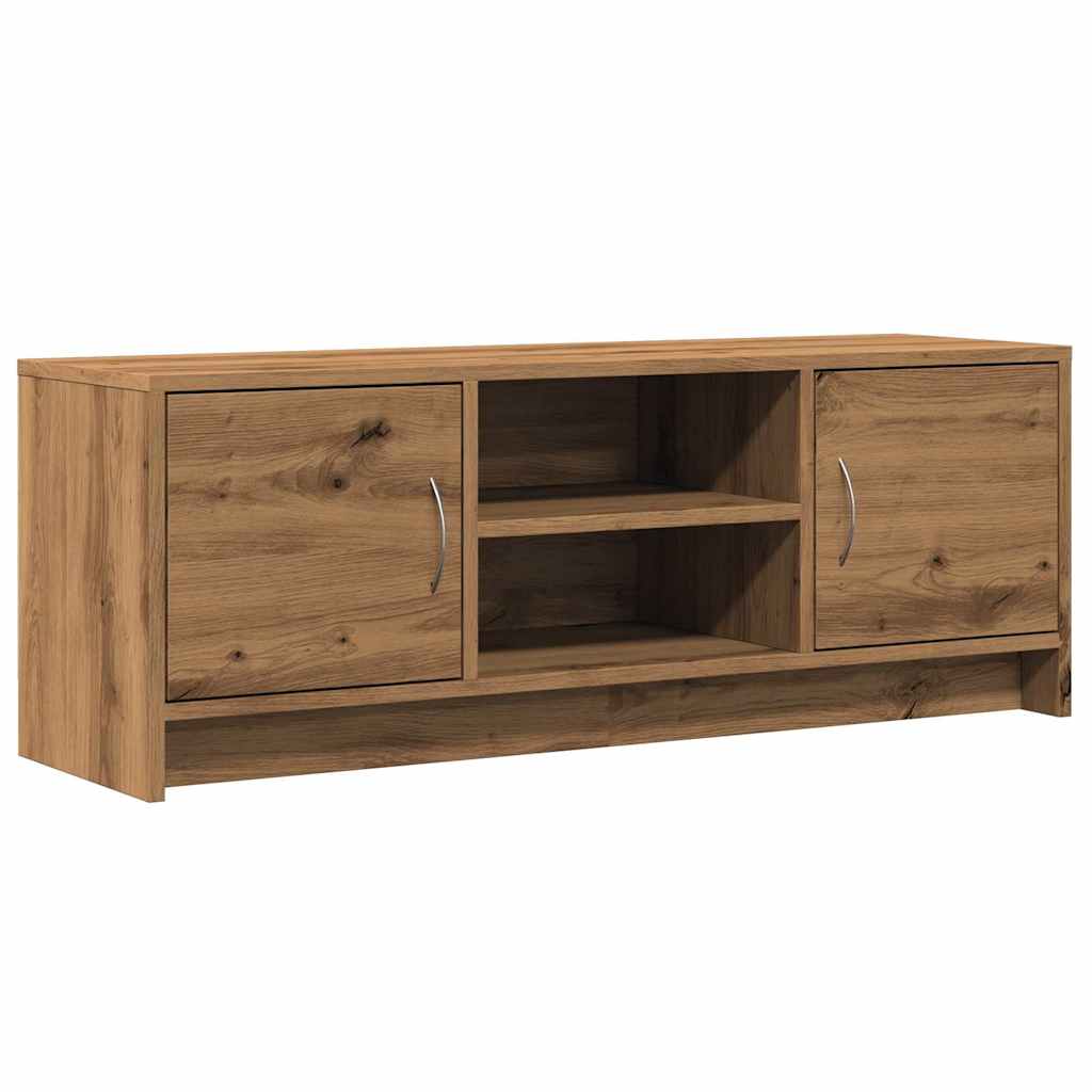 Tv-meubel 102x30x37,5 cm bewerkt hout artisanaal eikenkleur is nu te koop bij PeponiXL, paradijselijk wonen!