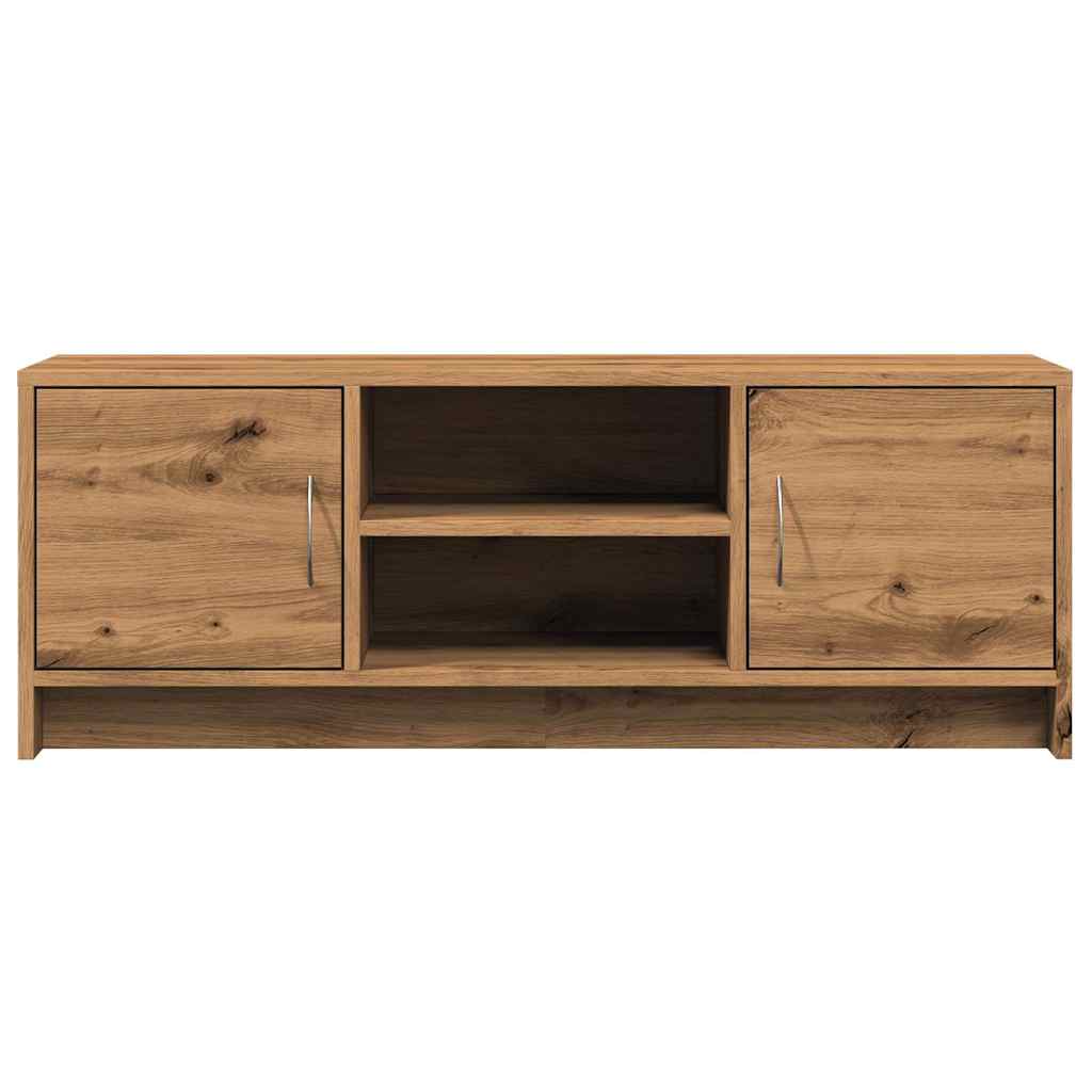 Tv-meubel 102x30x37,5 cm bewerkt hout artisanaal eikenkleur is nu te koop bij PeponiXL, paradijselijk wonen!