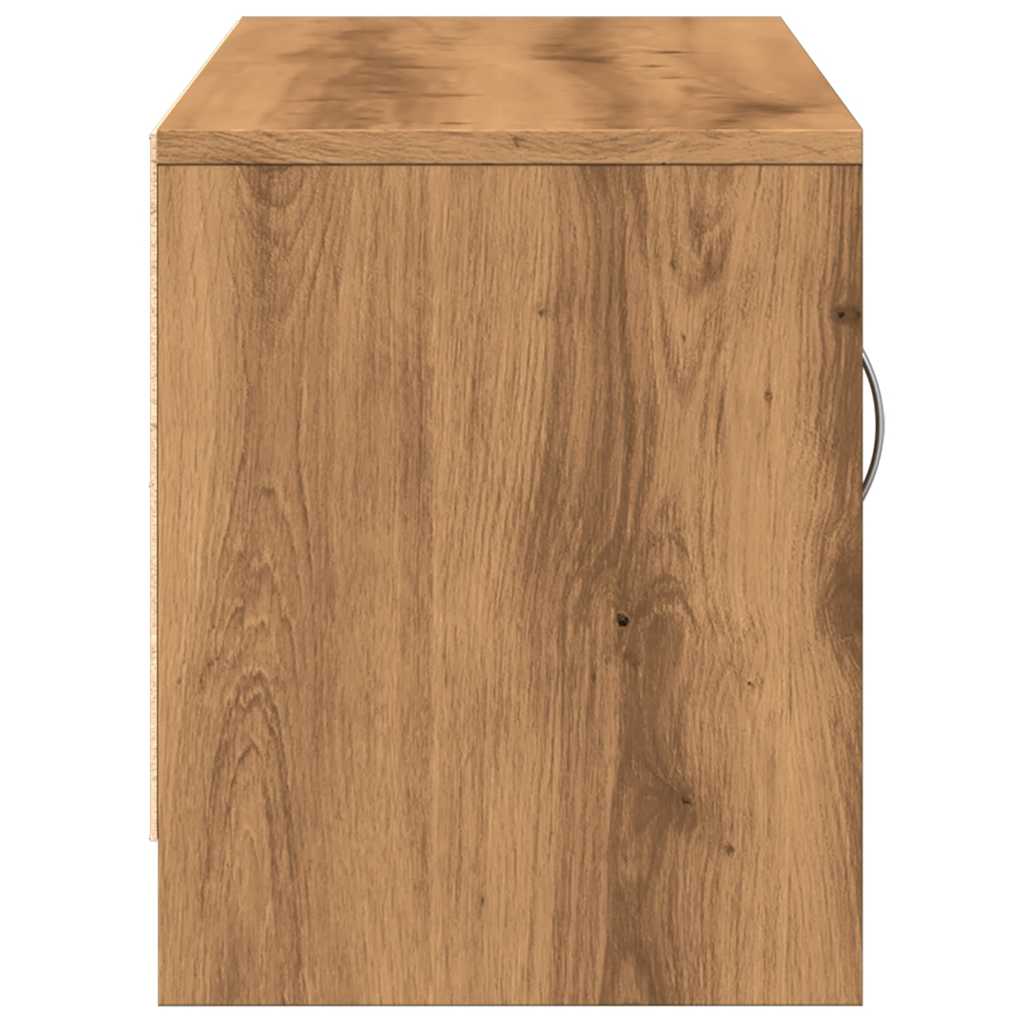 Tv-meubel 102x30x37,5 cm bewerkt hout artisanaal eikenkleur is nu te koop bij PeponiXL, paradijselijk wonen!
