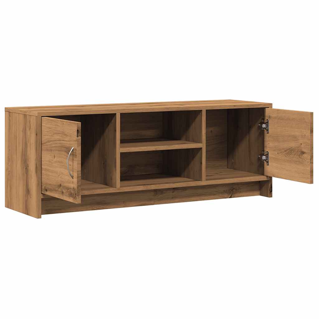 Tv-meubel 102x30x37,5 cm bewerkt hout artisanaal eikenkleur is nu te koop bij PeponiXL, paradijselijk wonen!