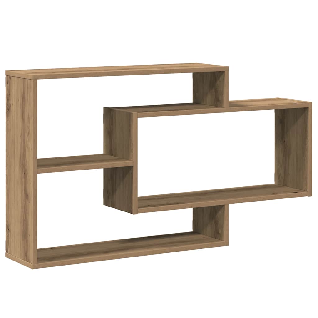 Wandschap 104x20x58,5 cm bewerkt hout artisanaal eikenkleurig is nu te koop bij PeponiXL, paradijselijk wonen!