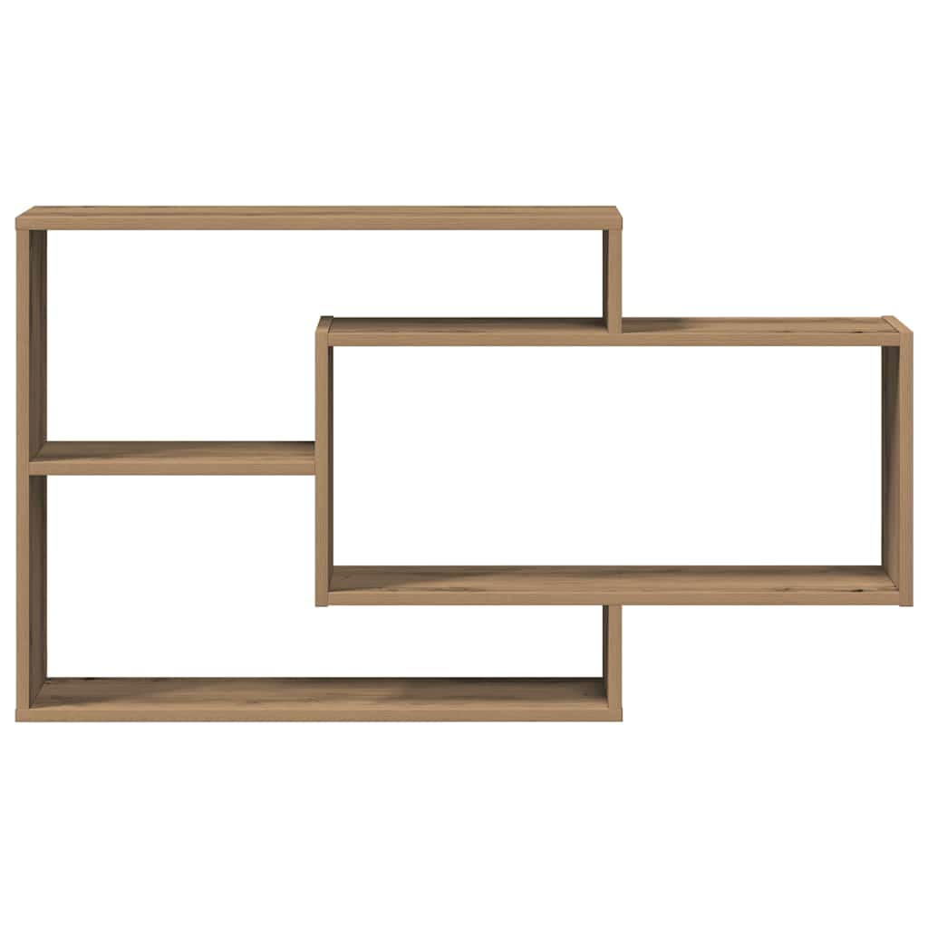 Wandschap 104x20x58,5 cm bewerkt hout artisanaal eikenkleurig is nu te koop bij PeponiXL, paradijselijk wonen!