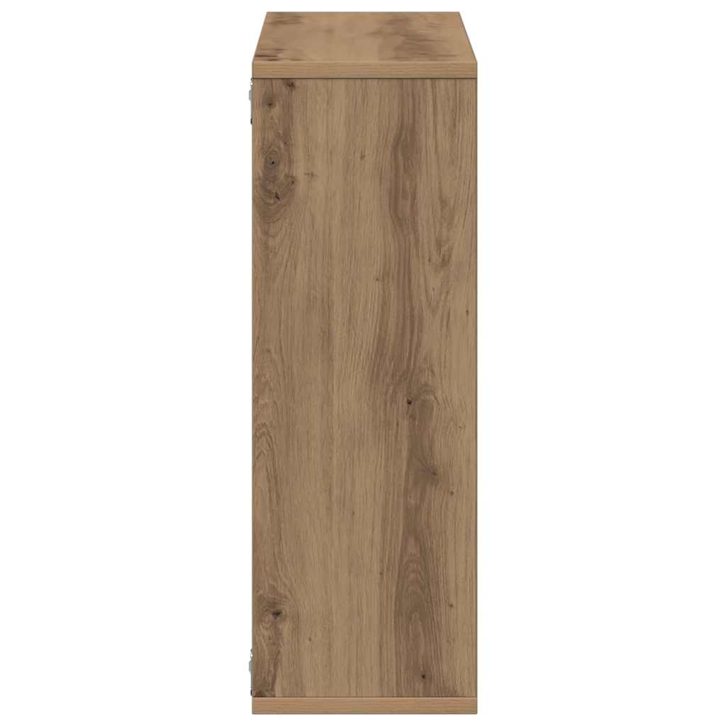 Wandschap 104x20x58,5 cm bewerkt hout artisanaal eikenkleurig is nu te koop bij PeponiXL, paradijselijk wonen!