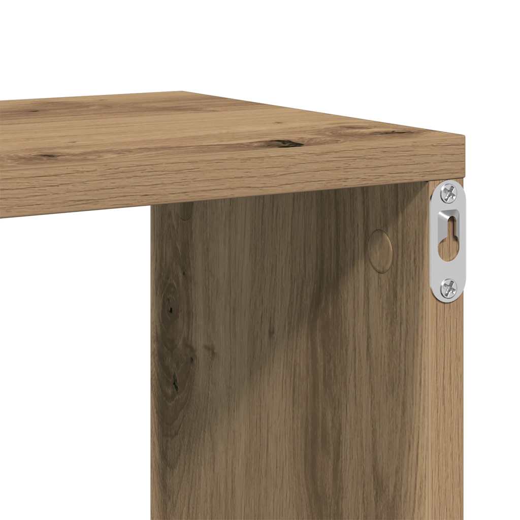 Wandschap 104x20x58,5 cm bewerkt hout artisanaal eikenkleurig is nu te koop bij PeponiXL, paradijselijk wonen!