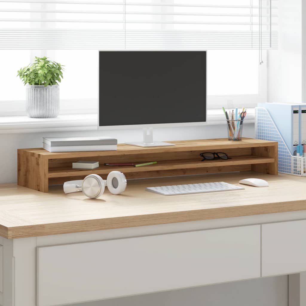 Monitorstandaard Artisan Eikenhout 100x24x13 cm is nu te koop bij PeponiXL, paradijselijk wonen!