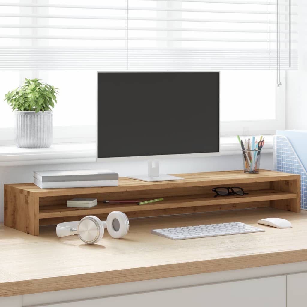 Monitorstandaard Artisan Eikenhout 100x24x13 cm is nu te koop bij PeponiXL, paradijselijk wonen!
