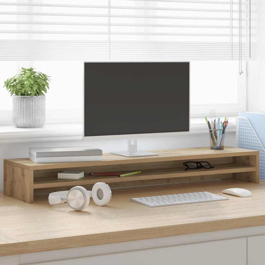 Monitorstandaard Artisan Eikenhout 100x24x13 cm is nu te koop bij PeponiXL, paradijselijk wonen!