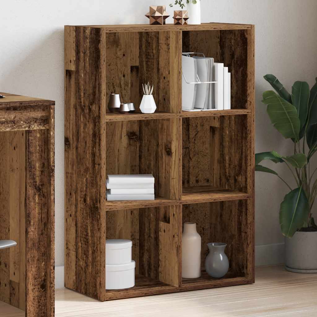 Boekenkast/dressoir 66x30x98 cm bewerkt hout oud houtkleurig is nu te koop bij PeponiXL, paradijselijk wonen!