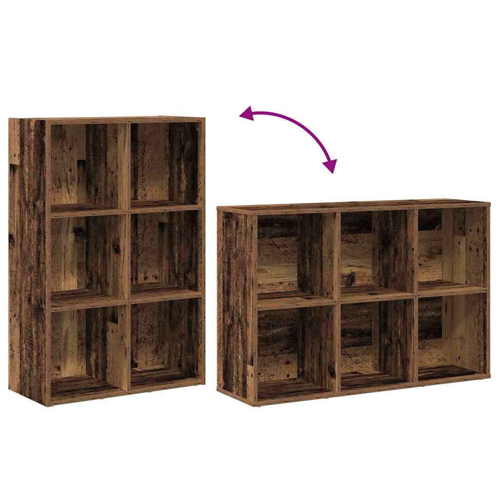 Boekenkast/dressoir 66x30x98 cm bewerkt hout oud houtkleurig is nu te koop bij PeponiXL, paradijselijk wonen!