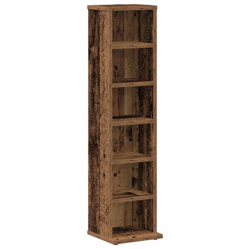 Cd-kast 21x20x88 cm bewerkt hout oud houtkleurig is nu te koop bij PeponiXL, paradijselijk wonen!