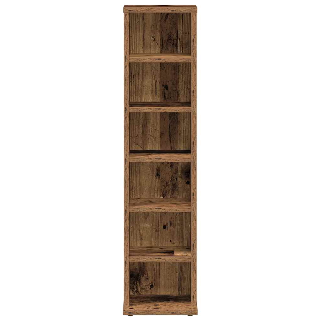 Cd-kast 21x20x88 cm bewerkt hout oud houtkleurig is nu te koop bij PeponiXL, paradijselijk wonen!