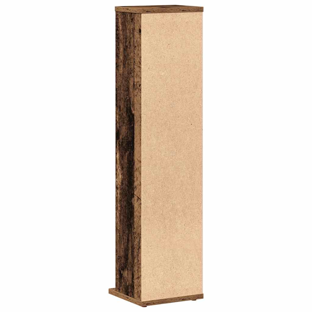 Cd-kast 21x20x88 cm bewerkt hout oud houtkleurig is nu te koop bij PeponiXL, paradijselijk wonen!