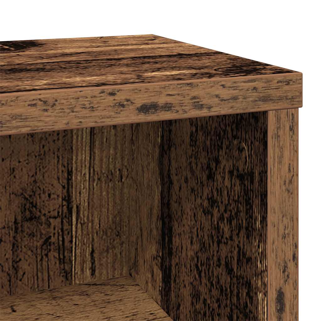 Cd-kast 21x20x88 cm bewerkt hout oud houtkleurig is nu te koop bij PeponiXL, paradijselijk wonen!
