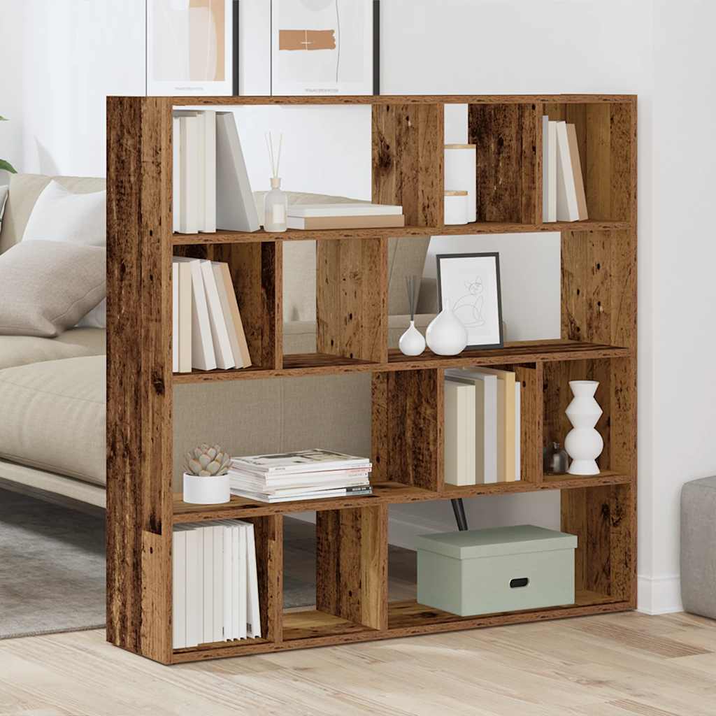Boekenkast/kamerscherm 105x24x102 cm oud houtkleurig is nu te koop bij PeponiXL, paradijselijk wonen!