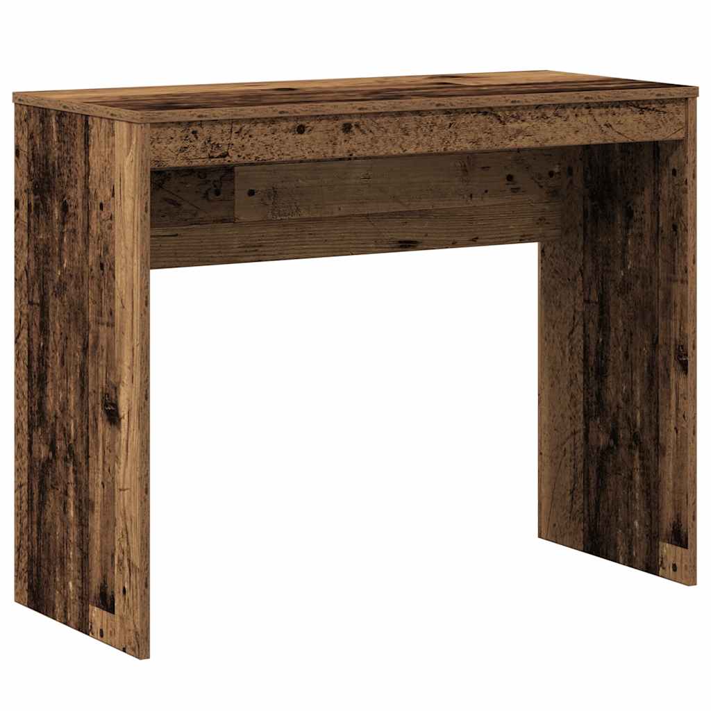Bureau 90x40x72 cm bewerkt hout oud houtkleurig is nu te koop bij PeponiXL, paradijselijk wonen!