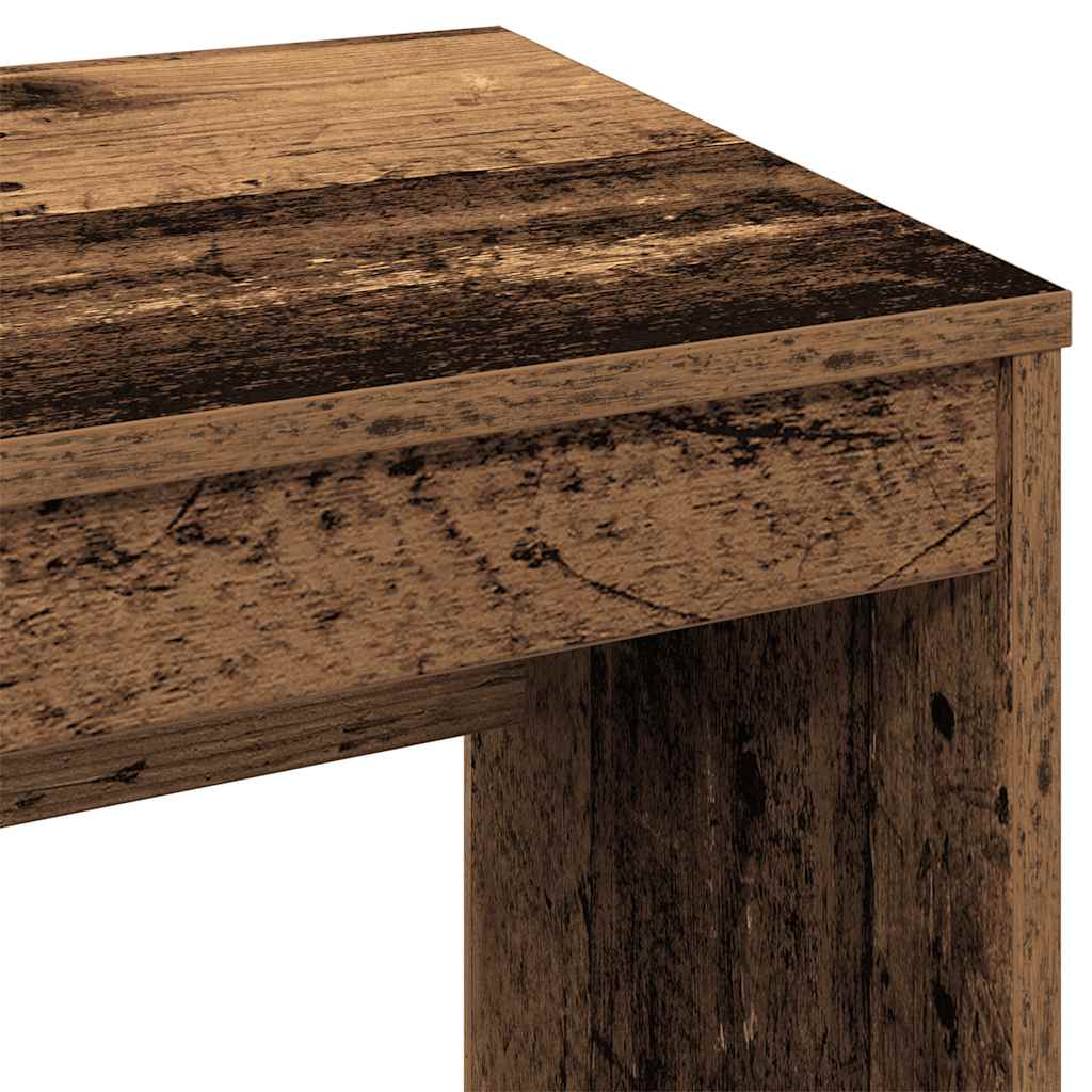 Bureau 90x40x72 cm bewerkt hout oud houtkleurig is nu te koop bij PeponiXL, paradijselijk wonen!