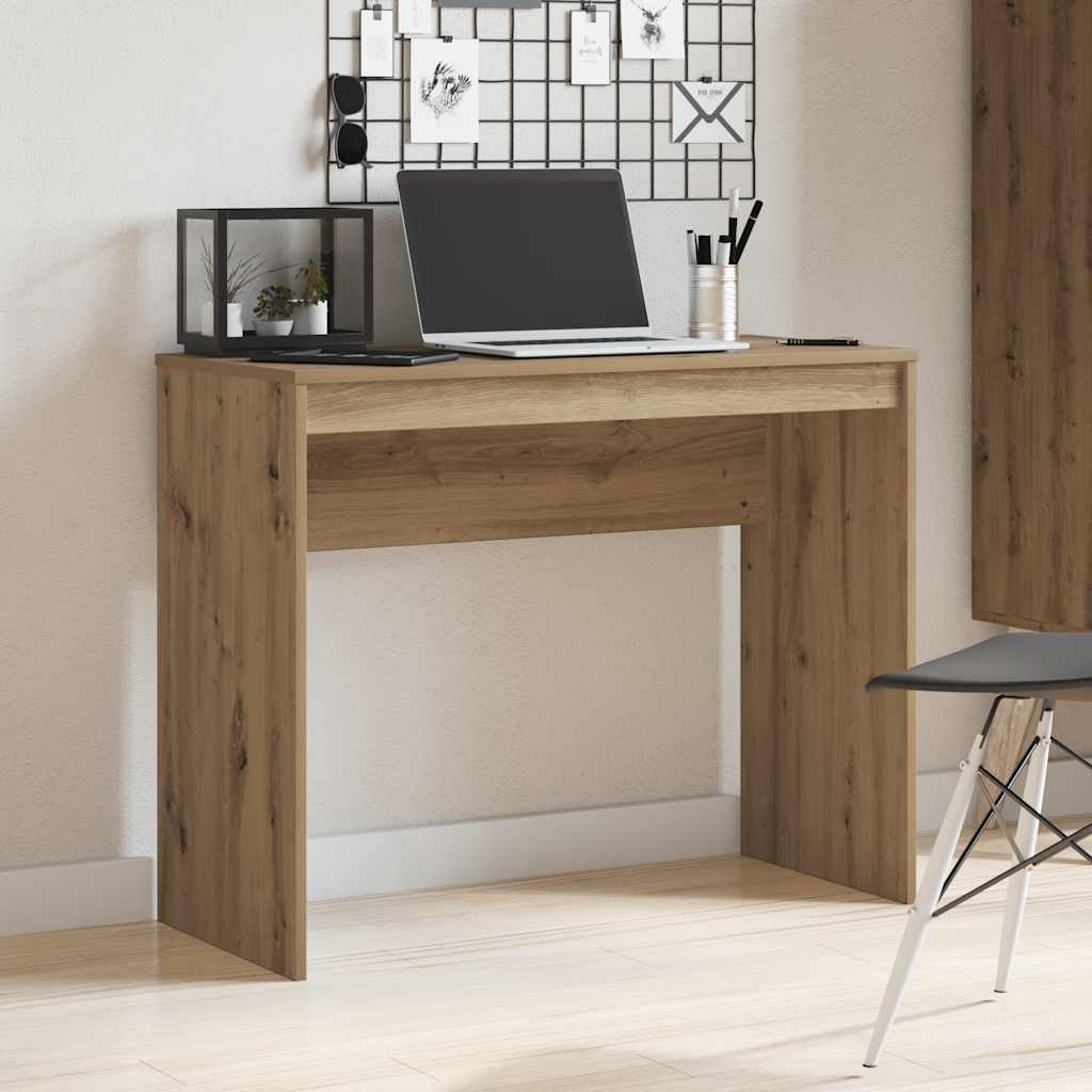 Bureau 90x40x72 cm bewerkt hout artisanaal eikenkleur is nu te koop bij PeponiXL, paradijselijk wonen!