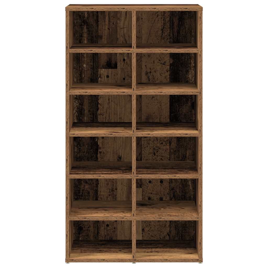 Schoenenrek 54x34x100,5 cm bewerkt hout oud houtkleurig is nu te koop bij PeponiXL, paradijselijk wonen!