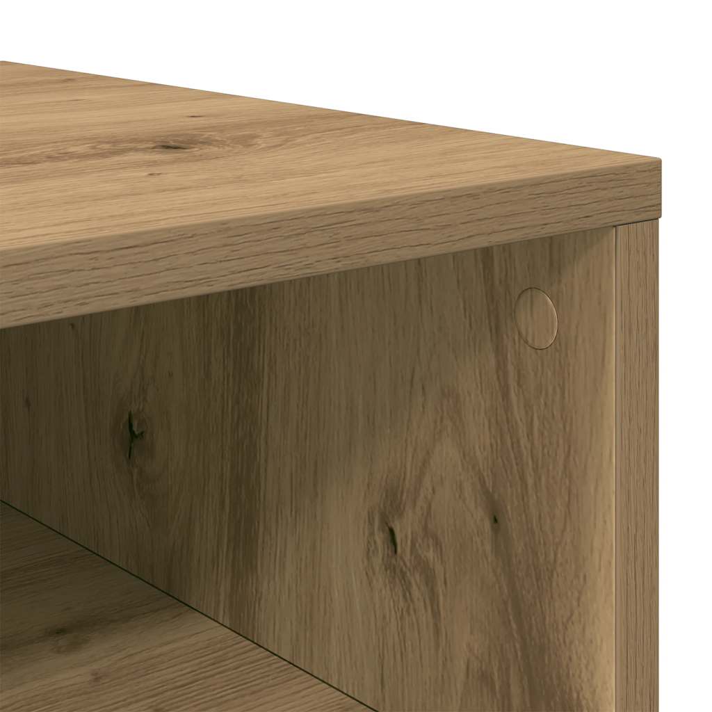 Schoenenrek 54x34x100,5 cm bewerkt hout artisanaal eikenkleur is nu te koop bij PeponiXL, paradijselijk wonen!