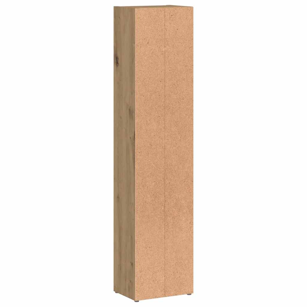 CD-kasten 2 st 21x16x93,5 bewerkt hout artisanaal eikenkleur is nu te koop bij PeponiXL, paradijselijk wonen!