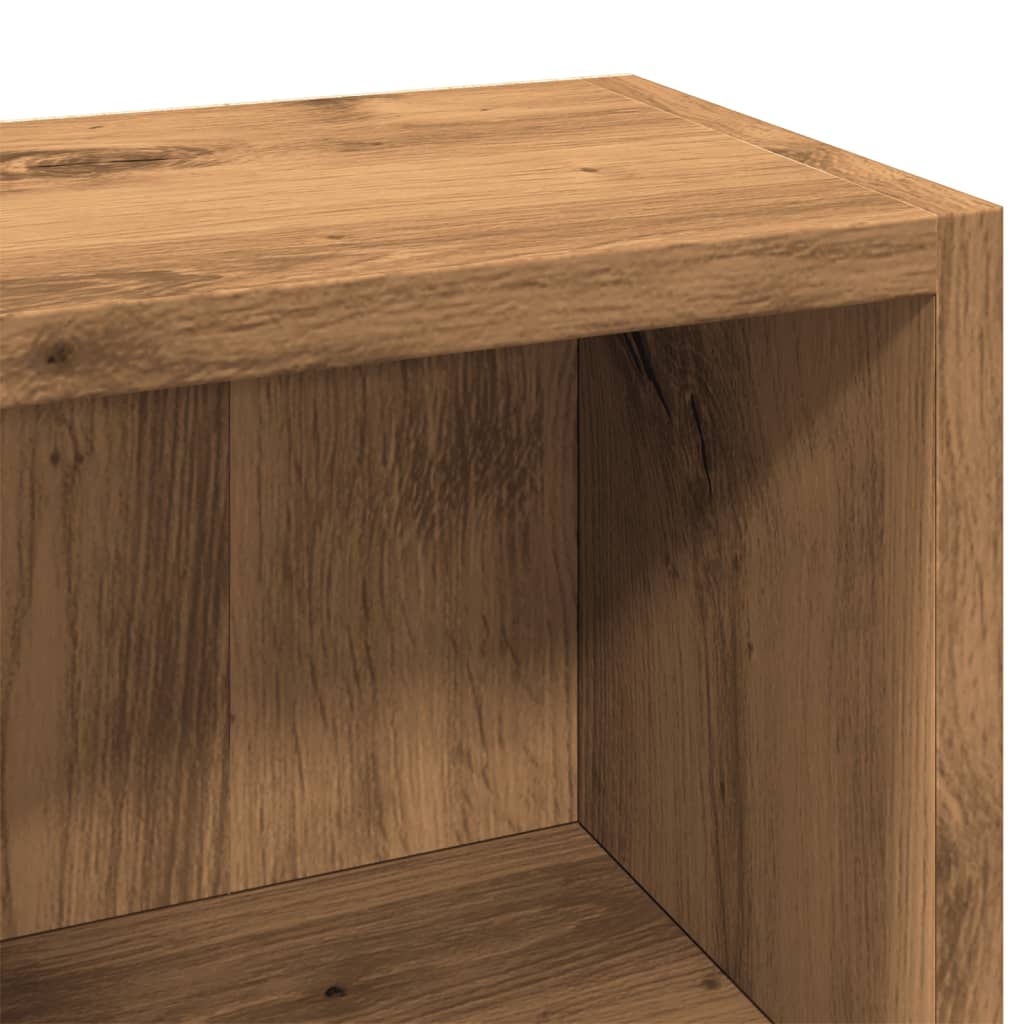 CD-kasten 2 st 21x16x93,5 bewerkt hout artisanaal eikenkleur is nu te koop bij PeponiXL, paradijselijk wonen!