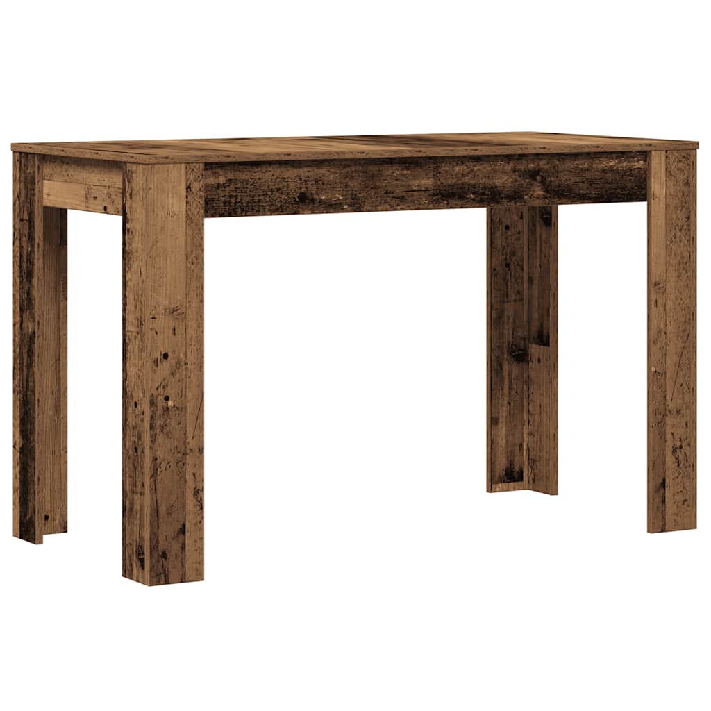 Eettafel 120x60x76 cm bewerkt hout oud houtkleurig is nu te koop bij PeponiXL, paradijselijk wonen!