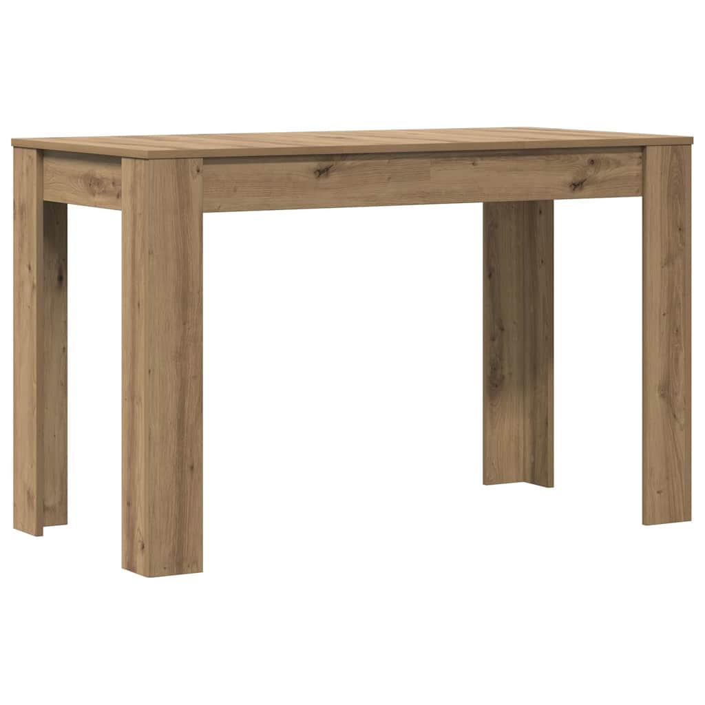 Eettafel 120x60x76 cm bewerkt hout artisanaal eikenkleur is nu te koop bij PeponiXL, paradijselijk wonen!