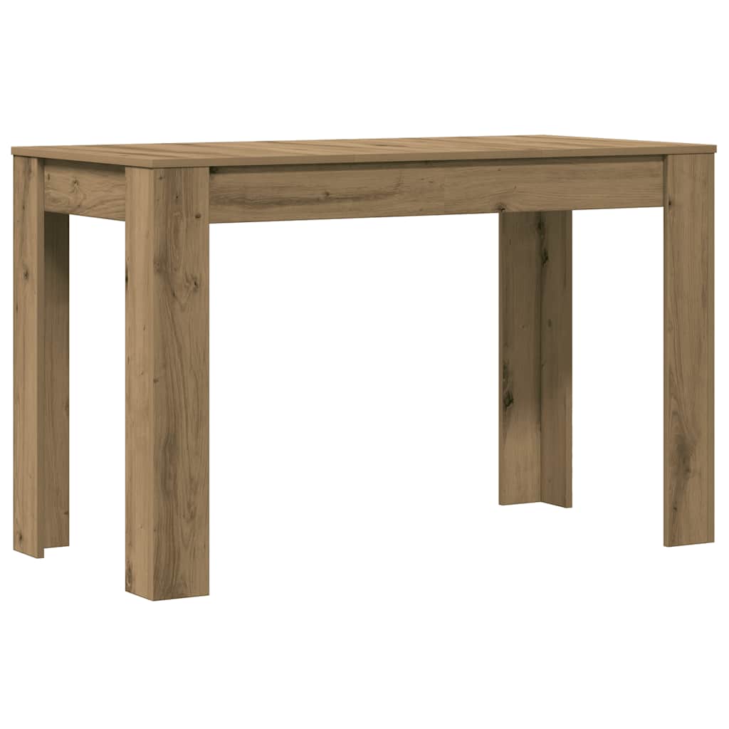 Eettafel 120x60x76 cm bewerkt hout artisanaal eikenkleur is nu te koop bij PeponiXL, paradijselijk wonen!