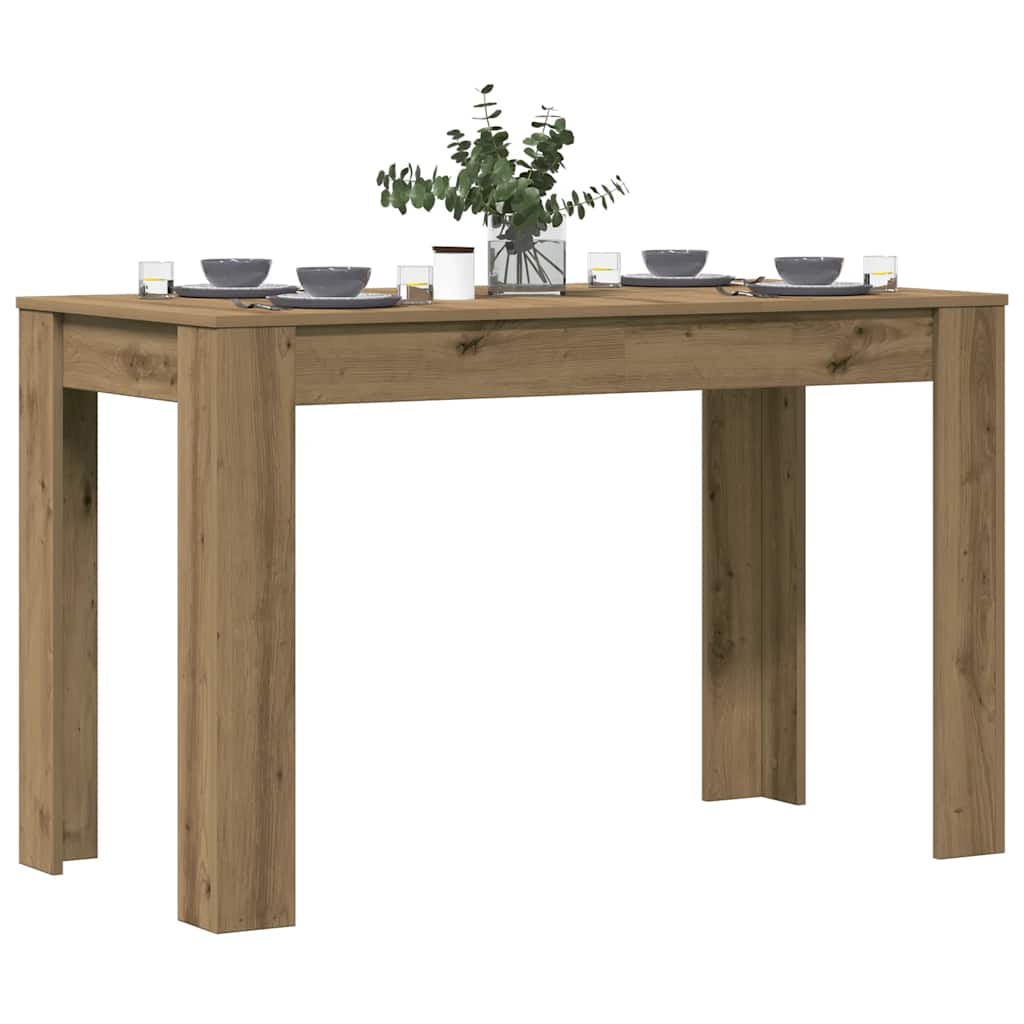 Eettafel 120x60x76 cm bewerkt hout artisanaal eikenkleur is nu te koop bij PeponiXL, paradijselijk wonen!
