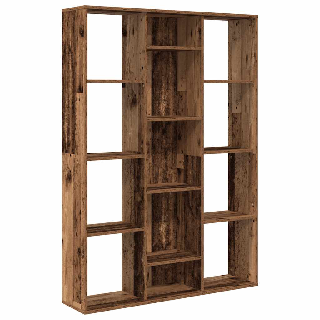 Kamerscherm/boekenkast 100x24x140 cm bewerkt hout oud hout is nu te koop bij PeponiXL, paradijselijk wonen!